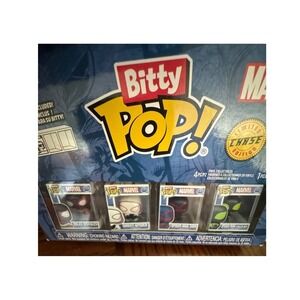 Funko Bitty Pop! Marvel Spider-Man 4Pack Includes Stealth Suit Chase New in Box‎